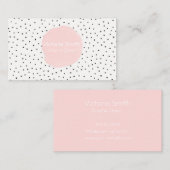 Niedlich Pink Polka Dots Dance Visitenkarte (Vorne/Hinten)