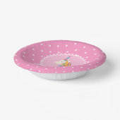 Niedlich Pink Polka Dots Magical Unicorn Girl Gebu Pappteller (Gewinkelt)