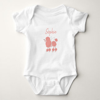 Niedlich Pink Poodle Baby Bodysuit Baby Strampler