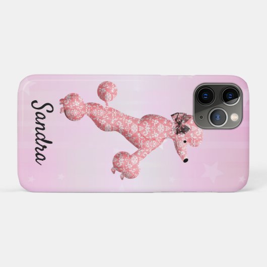 Niedlich Pink Poodle Dog Handy iPhone / iPad Gehäu Case-Mate iPhone Hülle (Rückseite (Horizontal))