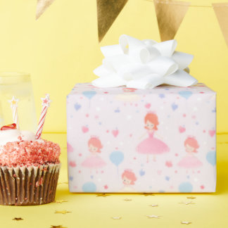 Niedlich Pink Princess Birthday Geschenkpapier
