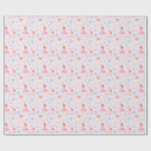 Niedlich Pink Princess Birthday Geschenkpapier (Flach)