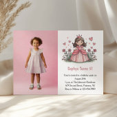Niedlich Pink Princess Foto Kindergeburtstag Party Einladung