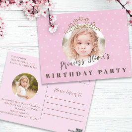 Niedlich Pink Prinzessin Tiara Geburtstag Whimsica Postkarte