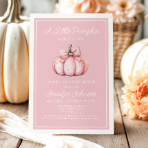 Niedlich Pink Pumpkin Baby Dusche