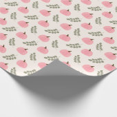 Niedlich Pink Pumpkin Eucalyptus Fall Pattern Geschenkpapier (Ecke)