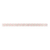 Niedlich Pink Pumpkin Eucalyptus Fall Pattern Satinband (Vorderseite)
