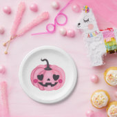 Niedlich Pink Pumpkin Pappteller (Party)