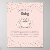 Niedlich Pink Pumpkin Sage Baby Shower Game nicht Poster (Vorne)