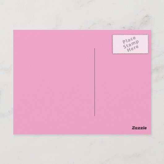 Niedlich Pink Purple Blumen Kleines Mädchen 1. Geb Postkarte (Rückseite)