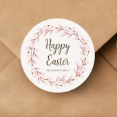 Niedlich Pink Pussy Willow Happy Oaster Runder Aufkleber