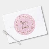 Niedlich Pink Pussy Willow Happy Oaster Runder Aufkleber