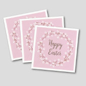 Niedlich Pink Pussy Willow Happy Oaster Serviette