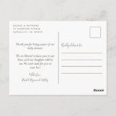 Niedlich Pink Rainbow Sunshine Baby Dusche Vielen  Postkarte (Rückseite)