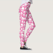 Niedlich Pink Random Skulls Muster Leggings (Rechts)