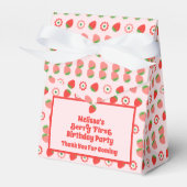 Niedlich Pink Red Berry First Birthday Fevor Box Geschenkschachtel (Vorderseite)