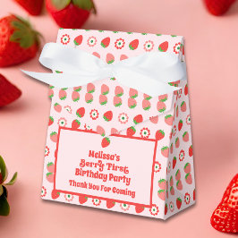 Niedlich Pink Red Berry First Birthday Fevor Box Geschenkschachtel