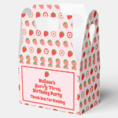 Niedlich Pink Red Berry First Birthday Fevor Box Geschenkschachtel (Geöffnet)