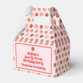 Niedlich Pink Red Berry First Birthday Fevor Box Geschenkschachtel (Vorderseite)
