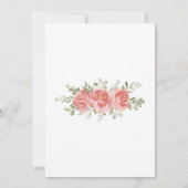 Niedlich Pink Roses Erste Kommune Spanisch Einladung (Rückseite)