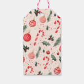 Niedlich Pink Rot Foto Weihnachten Geschenkanhänger (Rückseite)