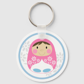 Niedlich Pink Russian Doll Schlüsselanhänger
