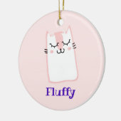 Niedlich Pink Schlafkitschkatze Keramikornament (Links)