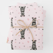 Niedlich Pink Schnauzer Geschenkpapier Set (Beispiel)
