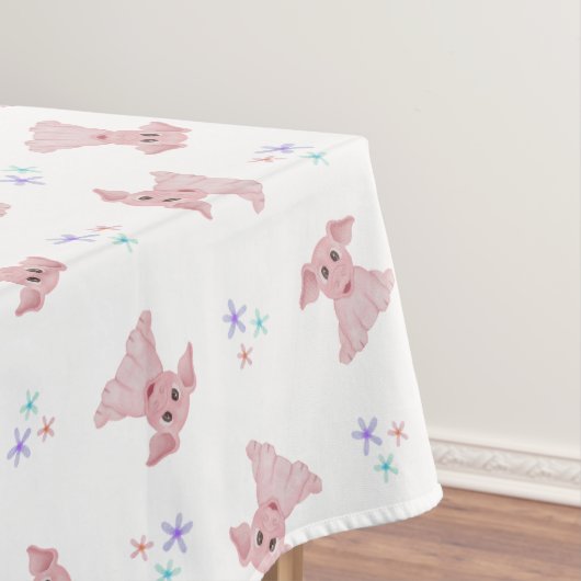 Niedlich Pink Schweine Barnyard Geburtstagskinder Tischdecke (Beispiel)