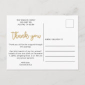 Niedlich Pink Script Foto Baby Ankündigung (Rückseite)