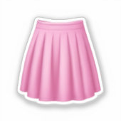 Niedlich Pink Skater Skin Emoji Art Aufkleber (Vorderseite)