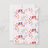 Niedlich Pink Skunk Classroom Valentine Mitteilungskarte (Rückseite)