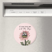 Niedlich Pink Sleeping Panda Bear Fairy Throw Kiss Magnet (In Situ (Geschirrspüler))