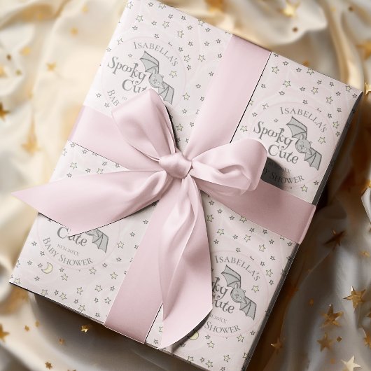 Niedlich Pink Spooky Niedliche Oktoberdusche Geschenkpapier