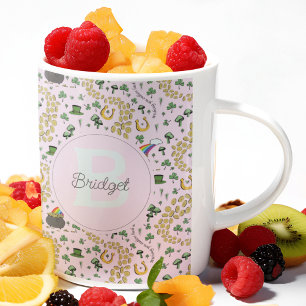 Niedlich Pink St Patrick's Day Girl Kaffeetasse