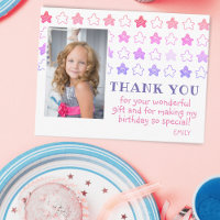 Niedlich Pink Star Girly Foto Geburtstag Vielen Da