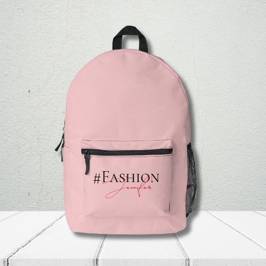 Niedlich Pink Stilvoll Personalisiert Bedruckter Rucksack