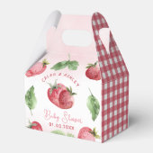 Niedlich Pink Strawberry Baby Dusche Geschenkschachtel (Rückseite)
