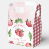 Niedlich Pink Strawberry Baby Dusche Geschenkschachtel (Geöffnet)