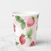 Niedlich Pink Strawberry Baby Dusche Pappbecher (Rechts)
