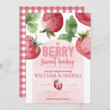 Niedlich Pink Strawberry Berry Sweet Baby Dusche