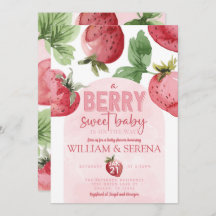 Niedlich Pink Strawberry Berry Sweet Baby Dusche