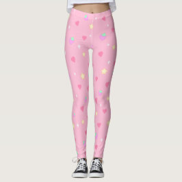 Niedlich Pink Strawberry Leggings