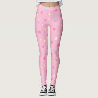 Niedlich Pink Strawberry Leggings