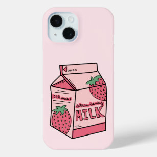 Niedlich Pink Strawberry Milk Karton Case-Mate iPhone Hülle