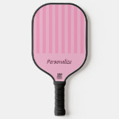 Niedlich Pink Stripes Personalisiert Offiziell USA Pickleball Schläger (Vorderseite)