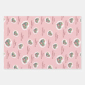 Niedlich Pink Sukkuline Herzklopfen Valentinstag Geschenkpapier Set (Vorderseite)