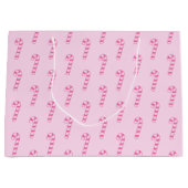 Niedlich Pink Sweet Candy Canes Große Geschenktasc Geschenktüte (Vorderseite)