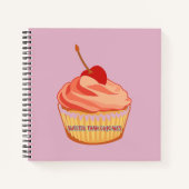 Niedlich Pink Sweeter als Cupcakes Square Notebook Notizblock (Vorderseite)