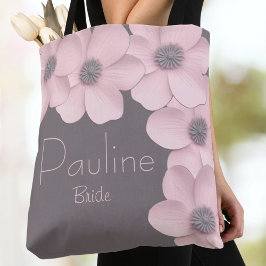 Niedlich Pink-Taupe Poppies Brides Tasche